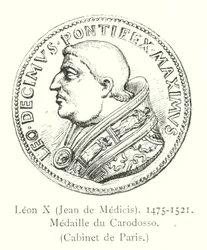Leo X, Jean de Medicis, 1475-1521, Medaille van Carodosso, Kabinet van Parijs